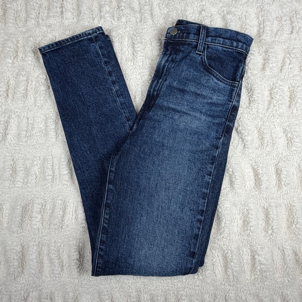 J Brand Womens High Rise Straight Leg Jeans Dark Indigo Size 26